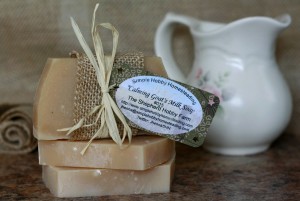 Calming Goat's Milk Soap made by Jhenna Conway and Casey Braden. Photo by Casey Braden
