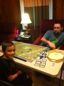 Dad and youngest son gaming!
